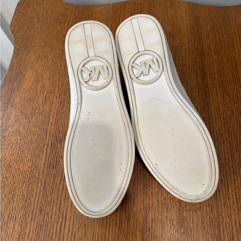 Michael Kors Silver Knit Slip-On Shoes - Picture 3 of 5